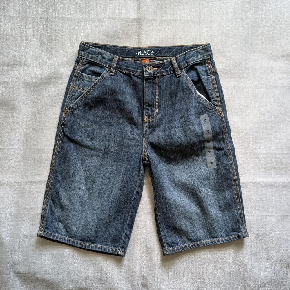 The Children's Place Blue Denim Shorts Boys size 10 NEW!